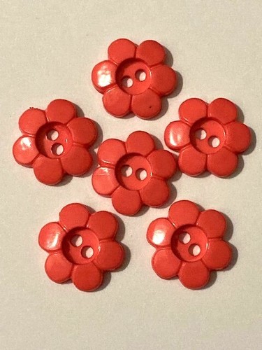 Flower Buttons Daisy shaped 15mm / 24L Colours Pack Of 6 - Picture 26 of 35