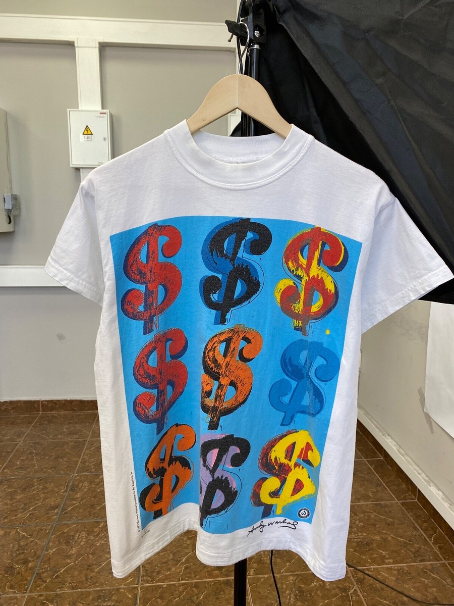 🇺🇸 Vintage 1993 Andy Warhol Dollars Pop Art T-Shirt Rare Hype