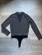 Paige Metallic Julienne Blouse Bodysuit Size S