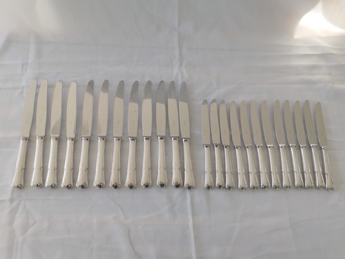 ercuis valençay 24 silver metal knives stainless blade excellent condition in box - Picture 3 of 13