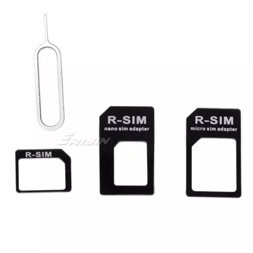 4-in-1 Sim Karten Adapter Nano Micro für iPhone 6 7 8 Samsung Nokia Mobile Phone