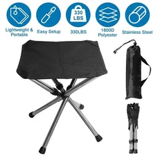 Portable Stool Camping Backpacking Stool Carry Bag Party Outdoor BBQ Chair Stool