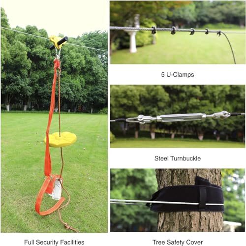Ziplines Kits for Backyard, 230FT 200FT 180FT 160FT 140FT 120FT 105FT 90FT - Picture 5 of 7