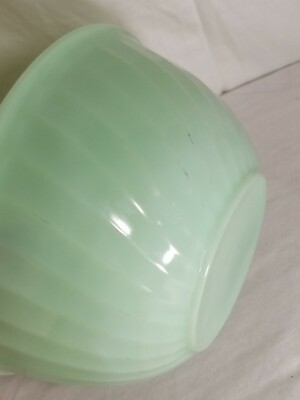 Vintage Fire King Jadeite Green Mixing Bowl Swirl Pattern 9