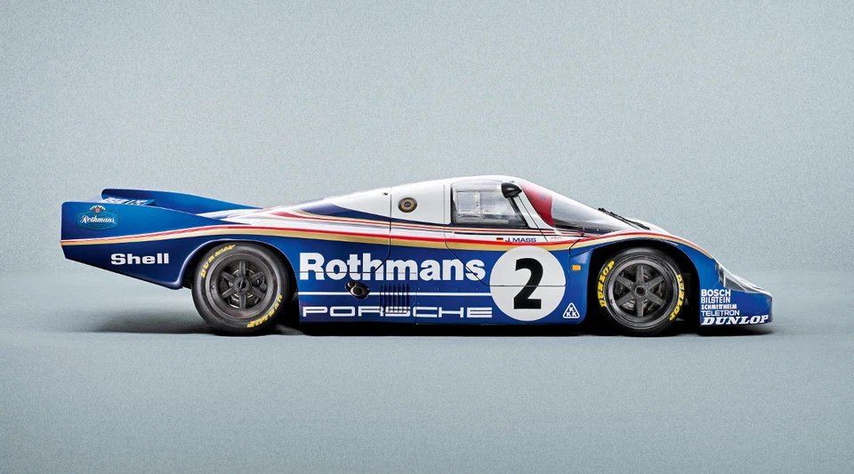 VINTAGE 1982 PORSCHE 956 RACE CAR POSTER PRINT STYLE B 20x36 HI RES 9MIL PAPER