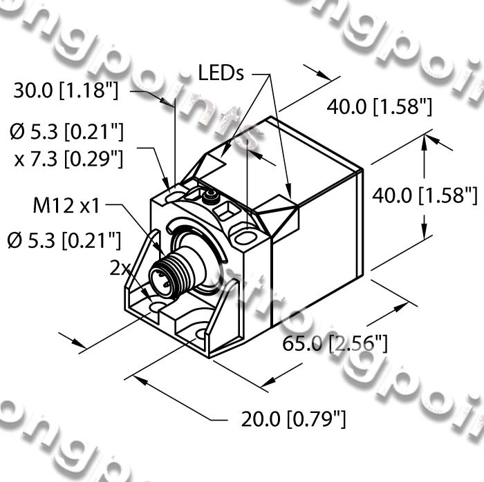 New In Box For TURCK NI50U-CK40-AP6X2-H1141 Rectangular Sensor 1PCS - Image 3 of 3