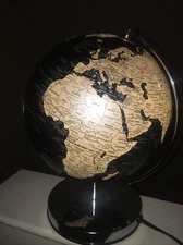 LESSER & PAVEY LIGHT UP BLACK SILVER  ELECTRIC HIGH POLISH CHROME BASE 26CM