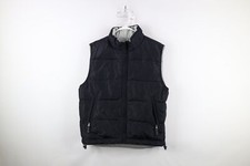 Vtg Y2K 2000 Gap Mens Large Duck Down Reversible Puffer Vest Jacket Black Gray