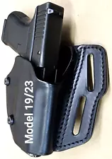 Blackhawk Grip Break R.H. Leather Holster Glock 17 19 22 23 31 32 NEW 421903BK-R