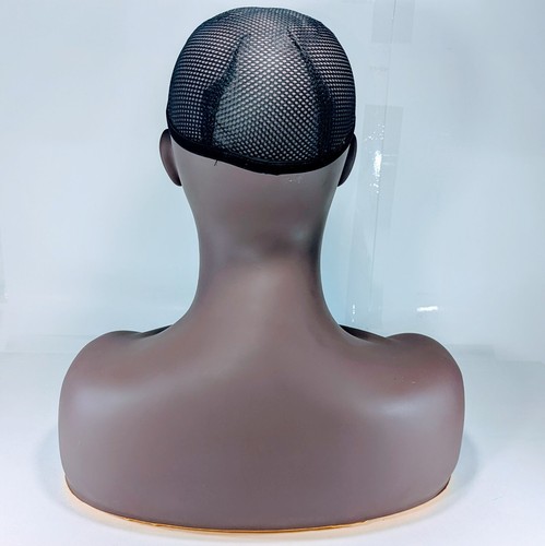 L7 Realistic Female Mannequin Head W/ Shoulder Display Black African American - Picture 8 of 12