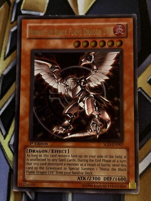 Yu-Gi-Oh Horus der Schwarzflammendrache LV6 1. Auflage Ultimate Rare SOD-DE007 MP