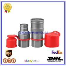 1/4" NPT Flat Face Hydraulic Quick Connect Coupler Set w/Dust Caps