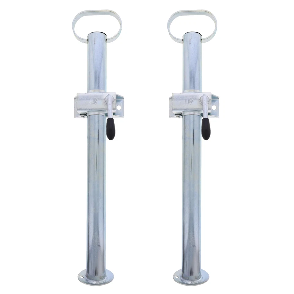 PKW Anhänger Stützen Set mit Stützrad 600mm Stützen und Haltern bis 750kg - Bild 2 von 2