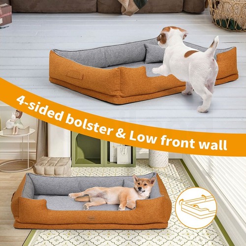 Pet Dog Calming Bed Cat Sofa Beds Removable Washable Mat Waterproof Linner Warm - Picture 273 of 462