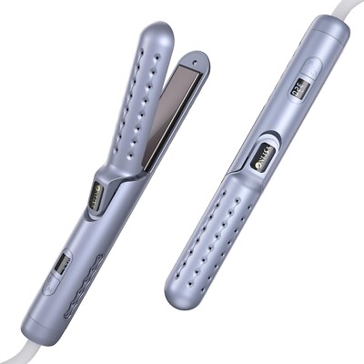 360° Airflow Hair Curling Flat Iron, 2 in 1Hair Curler & Straightener for All St