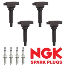 4 Ignition Coil + 4 NGK Iridium Spark Plug for 12-20 Mazda CX-5 l4 2.0L UF656