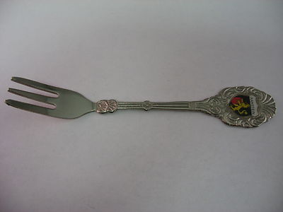 Vintage Ramstein Germany Souvenir Collector Fork Lion Rampant Crest Silver Plate