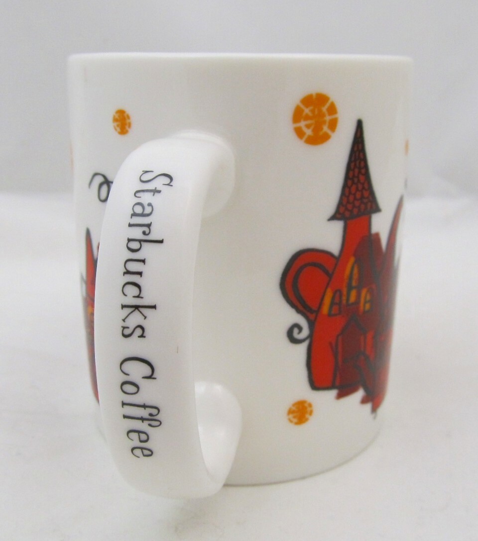 Vintage 2000 Starbucks Halloween Coffee Tea Mug Coffeehouse Village