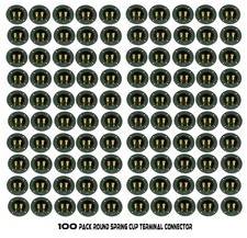 100 PACK SPEAKER BOX TERMINAL ROUND SPRING CUP CONNECTOR SUBWOOFER