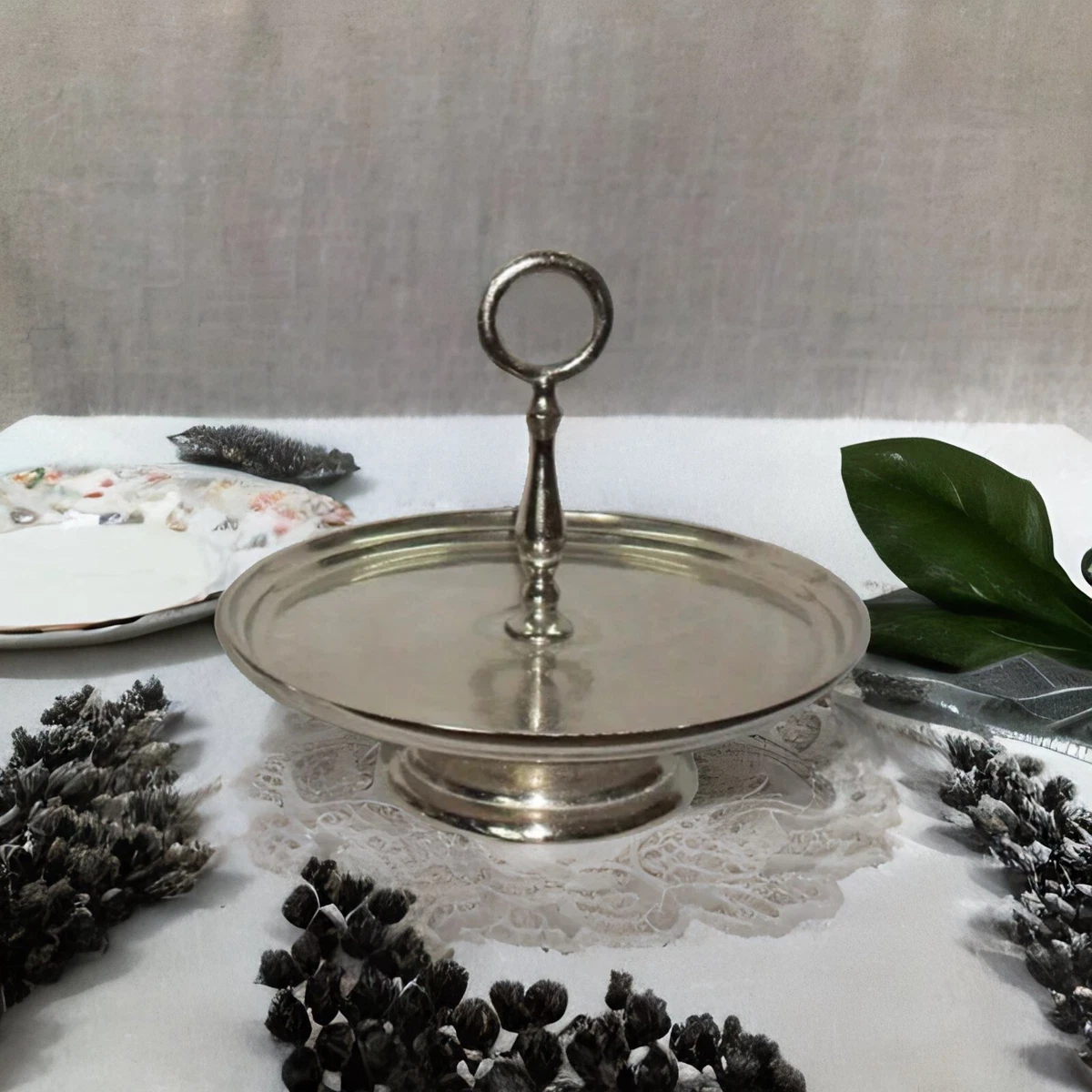Single Tier Aluminum Cake Stand Decorative Cup Cake Stand with Handle eBay