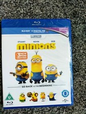 MINIONS,3 MINI MOVIES,BLU RAY,NEW&SEALED.