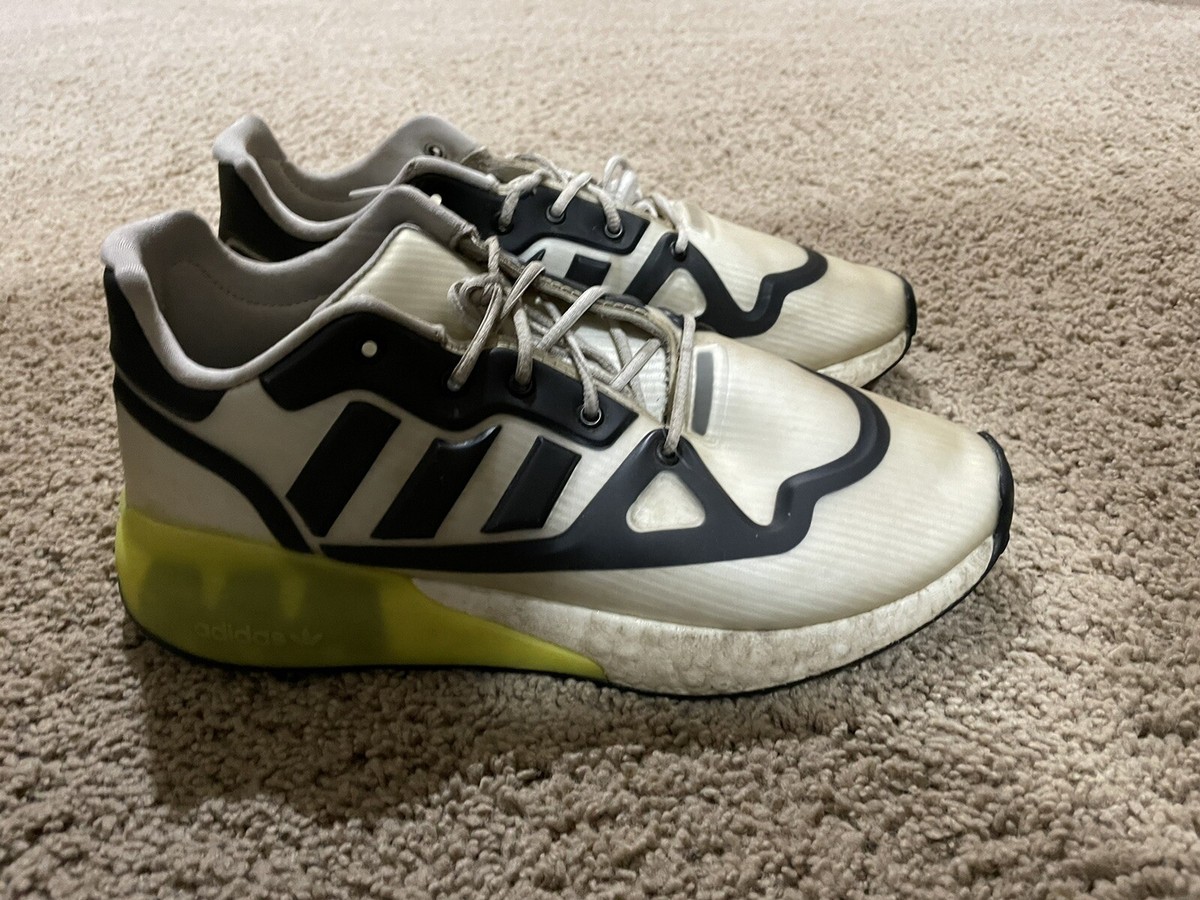 スニーカー ADIDAS Men Sneakers JI0308NY FW WHITE Men's ADIDAS ZX athletic shoes Size 8 White/ neon yellow | eBay