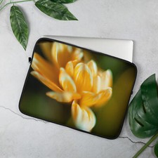 Macro Flower Yellow Laptop Sleeve