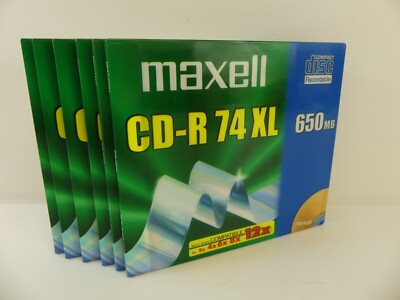 (RefJOH30) Maxell CD-R 74 XL 650MB x 6 je einzeln verpackt