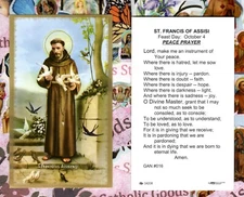 Saint Francis - Peace Prayer Paperstock Holy Card GAN016