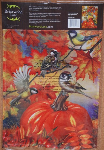 "Autumn Bird Gathering" Decorative Garden Flag 18"x12.5 - Picture 10 of 10