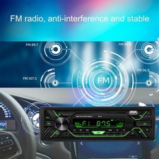 Single Car Radio Din MP3 PlayerStereo Audio Receiver Bluetooth AUX FM USB 60W