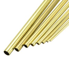 8Pcs Brass Tube Assortment 2-10mm OD x 0.5mm Wall 300mm Long Seamless