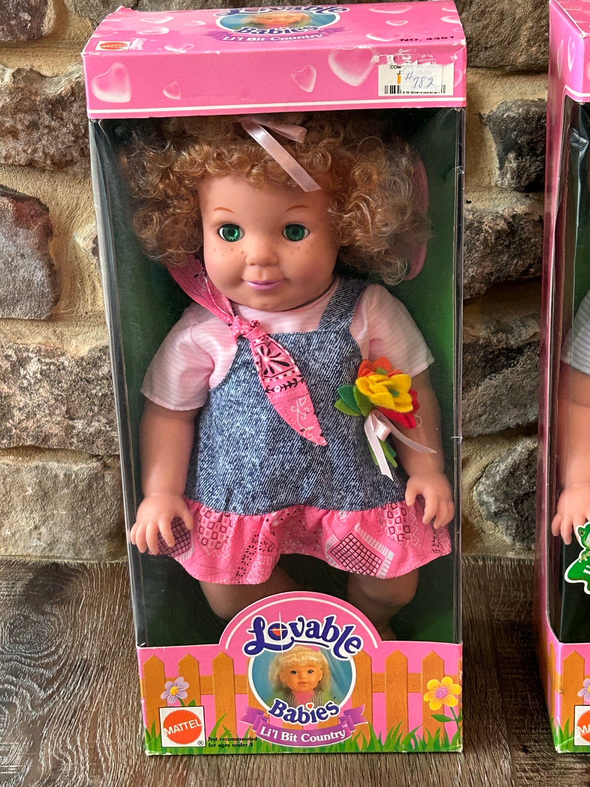 Vintage Mattell Lovable Babies Li'l Bit Country Girl & Boy  Doll  New in  Box