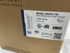 Fantech Model: DEDPV-705 Dryer Exhaust Duct Power Ventilator Item 499195 NIB