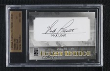 2010 Famous Fabrics Ink Hockey Edition 1/1 Nick Libett #1959 Auto 4f5