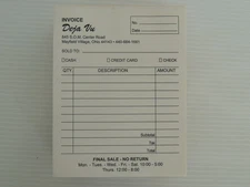VINTAGE "Sales Book Order Receipt Invoice Carbonless Copy WITH STORE NAME 150 PC