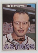 1967 Topps Eddie Mathews #166 HOF o7m
