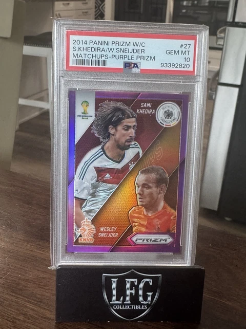 2014 Prizm World Cup Sami Khedira-Wesley Sneijder Matchups Purple /99 PSA 10