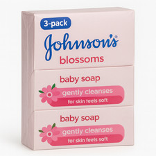 Johnson  s Blossoms Baby Soap 3-Pack 75g Each Gentle Cleansing Soft Skin