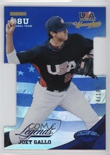 2013 USA Baseball Champions Certified Legends Die-Cut Mirror Blue Joey Gallo 0f8