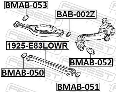 Für FEBEST BMAB-052 BUSHING, REAR TRAILING ARM