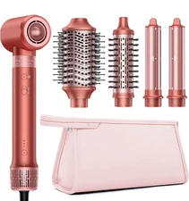 HITTIONA 5-in-1 Hair Styler Hair Dryer Brush – High-Speed Hot Air Styler Wrap