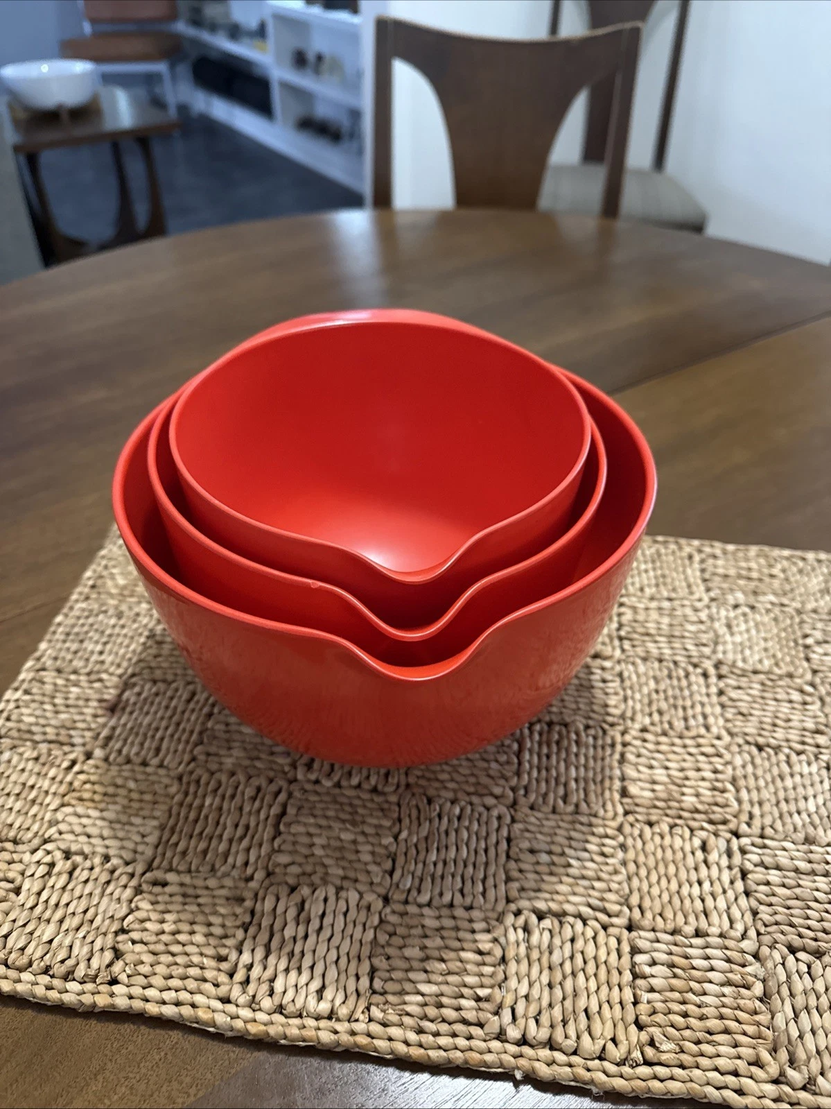 Rosti Mepal Denmark Reddish Orang Melamine Mixing Bowl Set 1.5, 2 & 3 Liters MCM