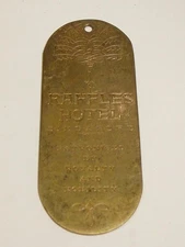 Raffles Hotel Singapore Brass Key Fob Tag Luggage Keychain