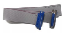 25 Wire DB25 Male to Female 2ft D-Sub Flat Ribbon Cable for Parallel...
