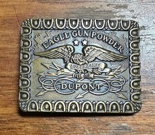 DuPont Eagle Gun Powder Balfour Belt Buckle Vintage! RARE! USA! 1980s!