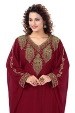 KAFTAN ARABIC FRASHA PREGNANT WOMEN MAXI ISLAMIC MUSLIM ABAYA DRESS JILBAB EID