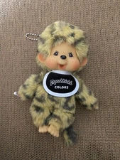 Monchhichi Plush Toy Keychain Yellow Black Hair Animal Colors Mascot Sekiguchi