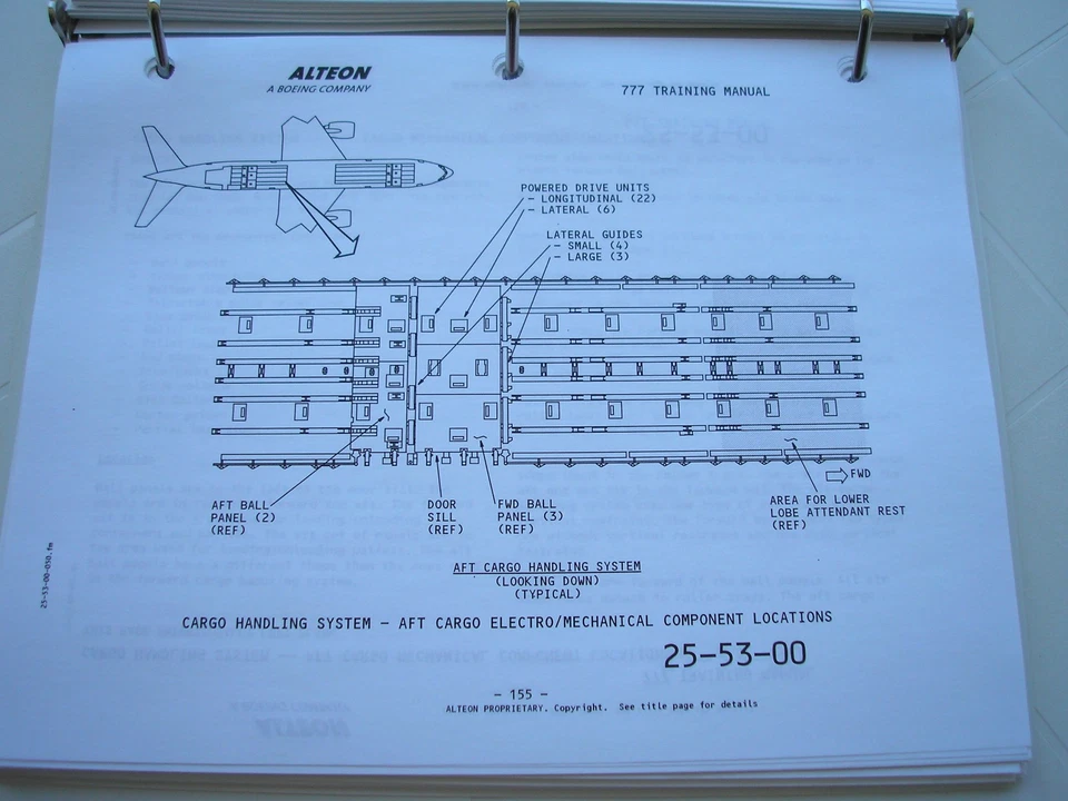 Classeur ALTEON Boeing 777 Soute Training Manuel Air France - Photo 2/4