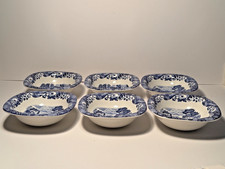 6 Spode Blue Italian 5" Individual Dip Bowl Condiment Dish Mint with labels New